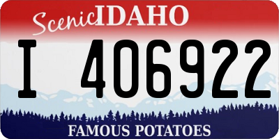 ID license plate I406922