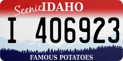 ID license plate I406923