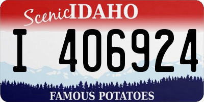 ID license plate I406924
