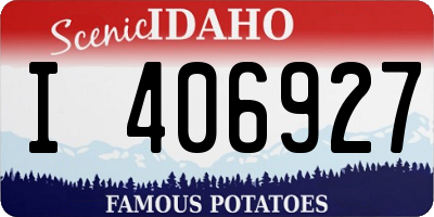 ID license plate I406927