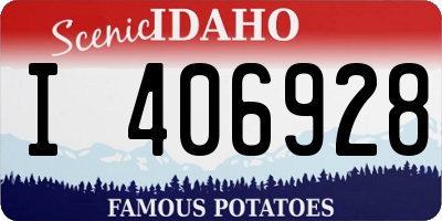 ID license plate I406928