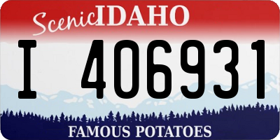 ID license plate I406931