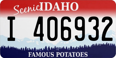 ID license plate I406932