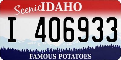 ID license plate I406933