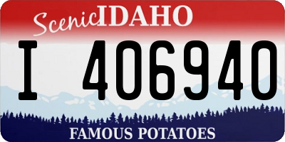 ID license plate I406940