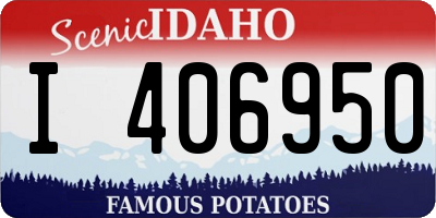 ID license plate I406950