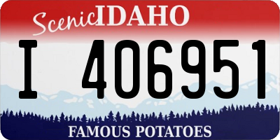 ID license plate I406951