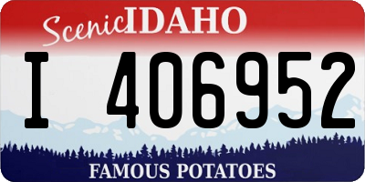 ID license plate I406952