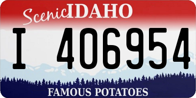 ID license plate I406954