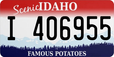 ID license plate I406955