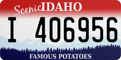 ID license plate I406956