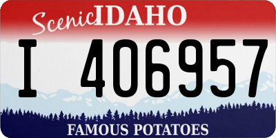 ID license plate I406957