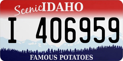ID license plate I406959