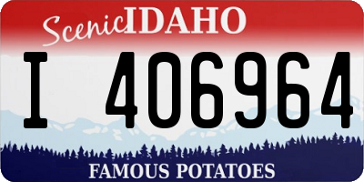 ID license plate I406964