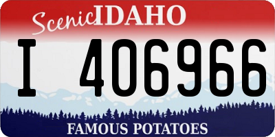 ID license plate I406966