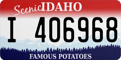 ID license plate I406968