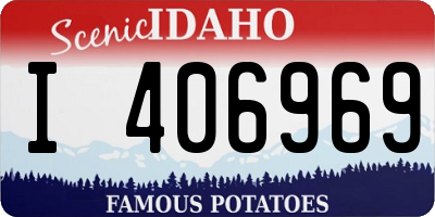 ID license plate I406969