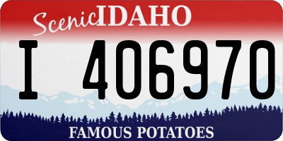 ID license plate I406970