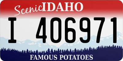 ID license plate I406971