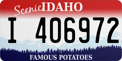 ID license plate I406972