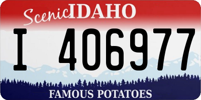ID license plate I406977