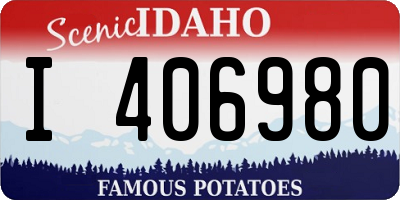 ID license plate I406980