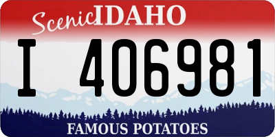 ID license plate I406981