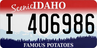 ID license plate I406986