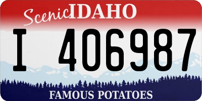 ID license plate I406987