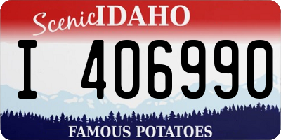ID license plate I406990