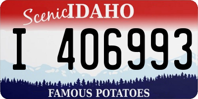 ID license plate I406993