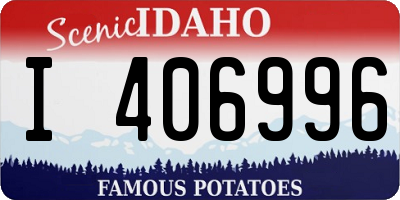 ID license plate I406996