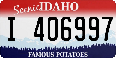 ID license plate I406997