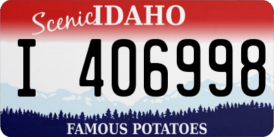 ID license plate I406998
