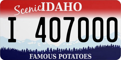 ID license plate I407000