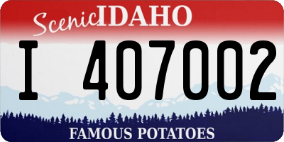 ID license plate I407002