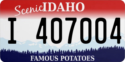 ID license plate I407004
