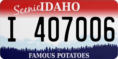 ID license plate I407006