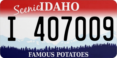 ID license plate I407009