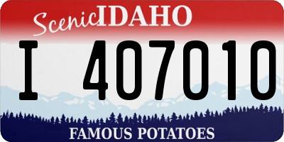 ID license plate I407010