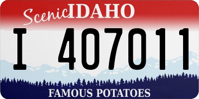 ID license plate I407011