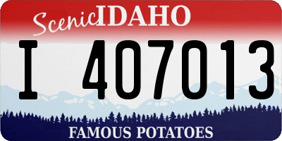 ID license plate I407013