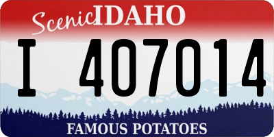ID license plate I407014