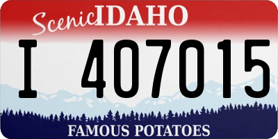 ID license plate I407015