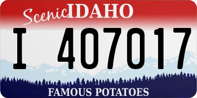 ID license plate I407017