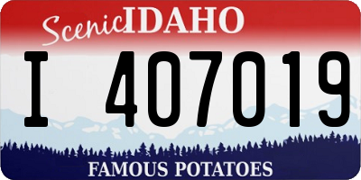 ID license plate I407019
