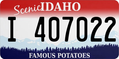 ID license plate I407022