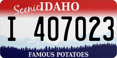 ID license plate I407023