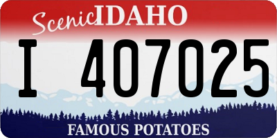ID license plate I407025