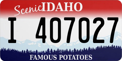 ID license plate I407027